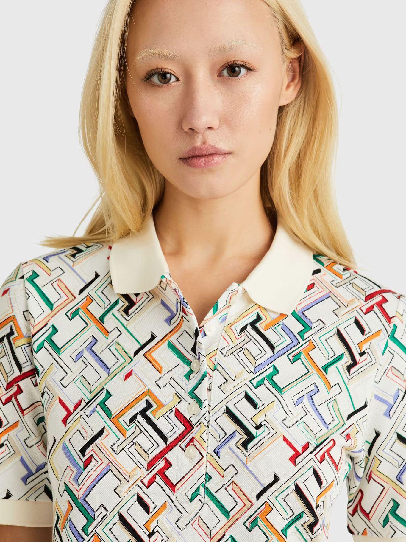 Vestido Polo Estampado Monog Multicolor Tommy Hilfiger-3