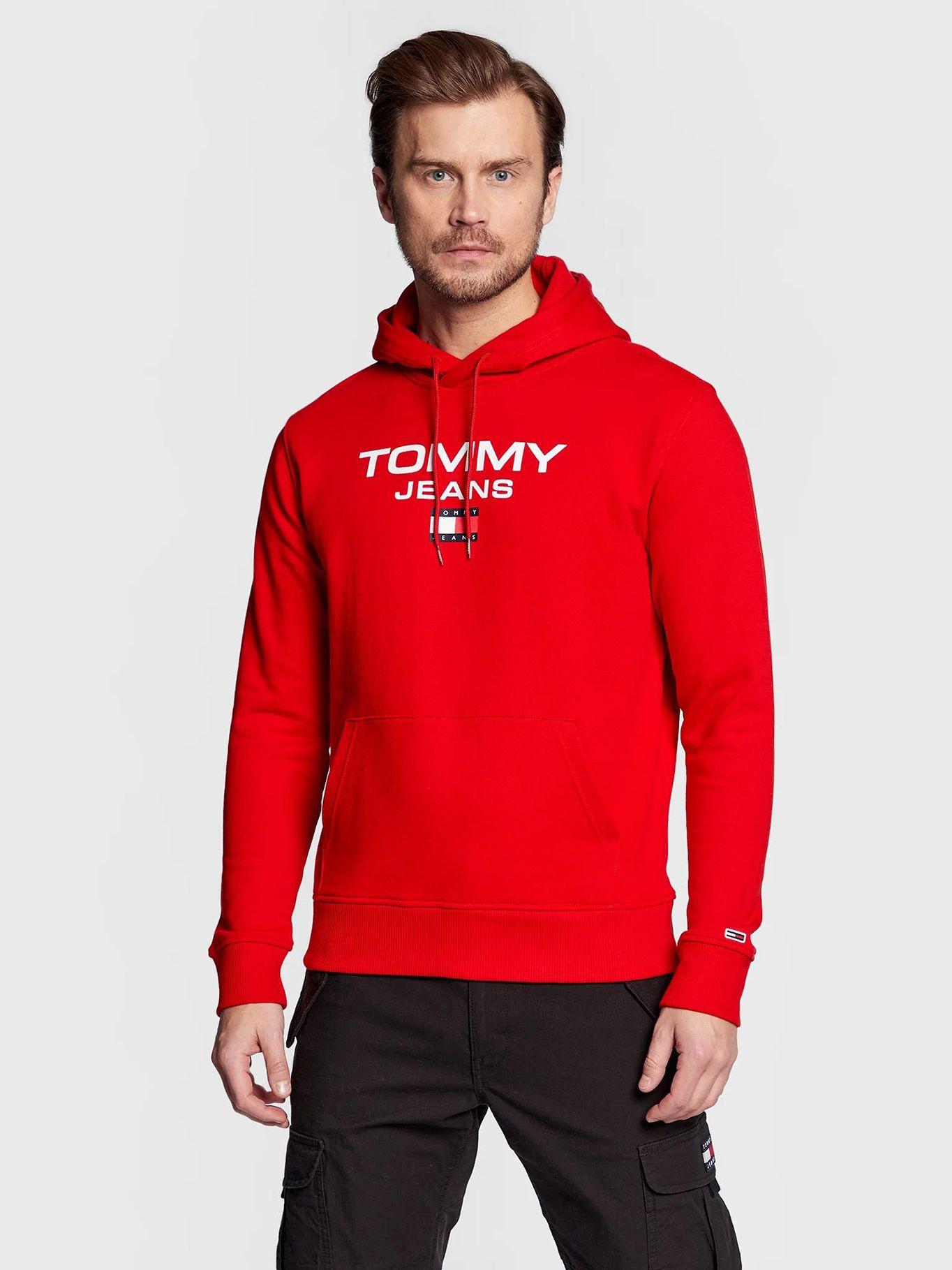 Polerón Hoodie Con Logo Rojo Tommy Jeans-0