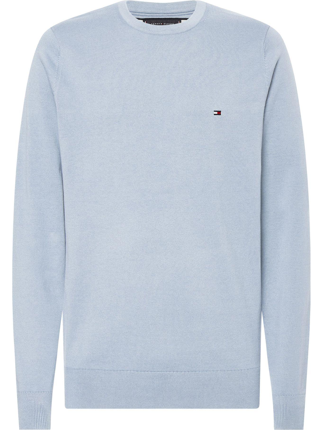 Sweater Básico Signature C-Neck Celeste Tommy Hilfiger-0