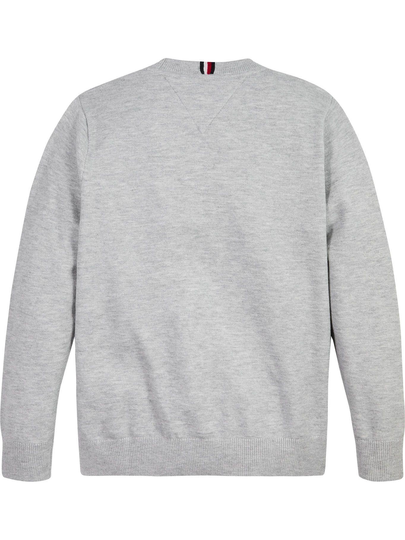 Sweater Con Logo Bordado Gris Tommy Hilfiger-1