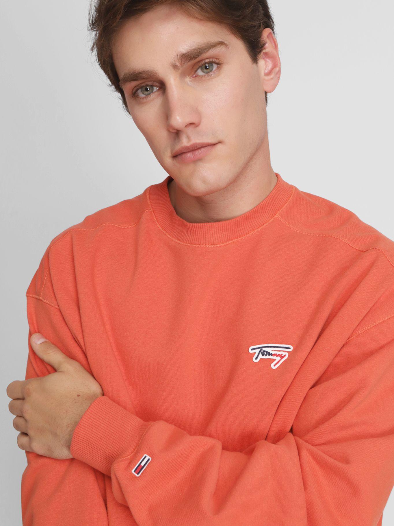 Polerón Boxy Signature Naranjo Tommy Jeans-3