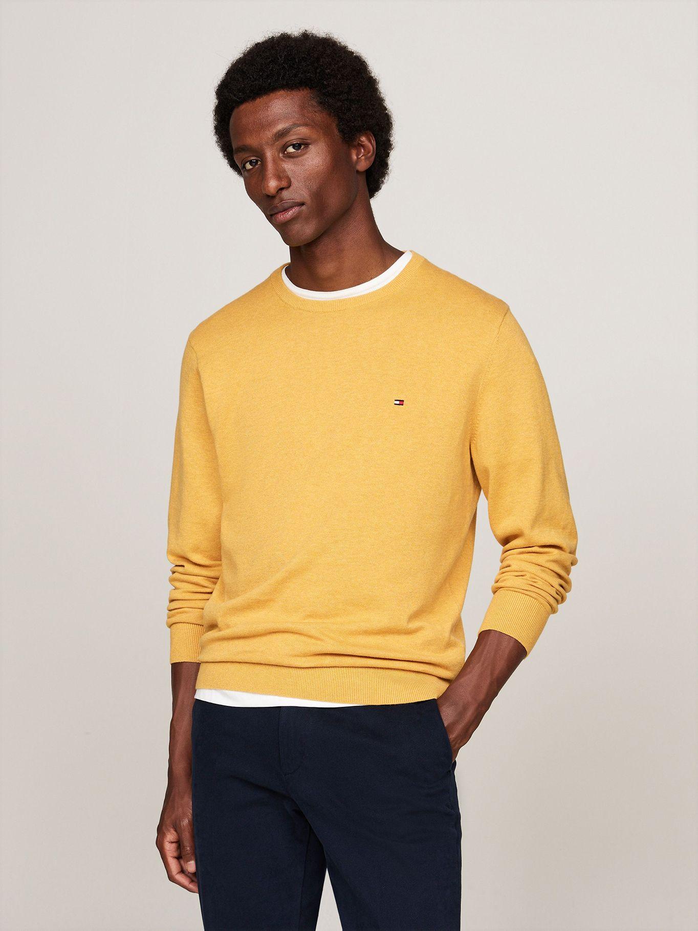 Sweater Básico Signature C-Neck Amarillo Tommy Hilfiger-0