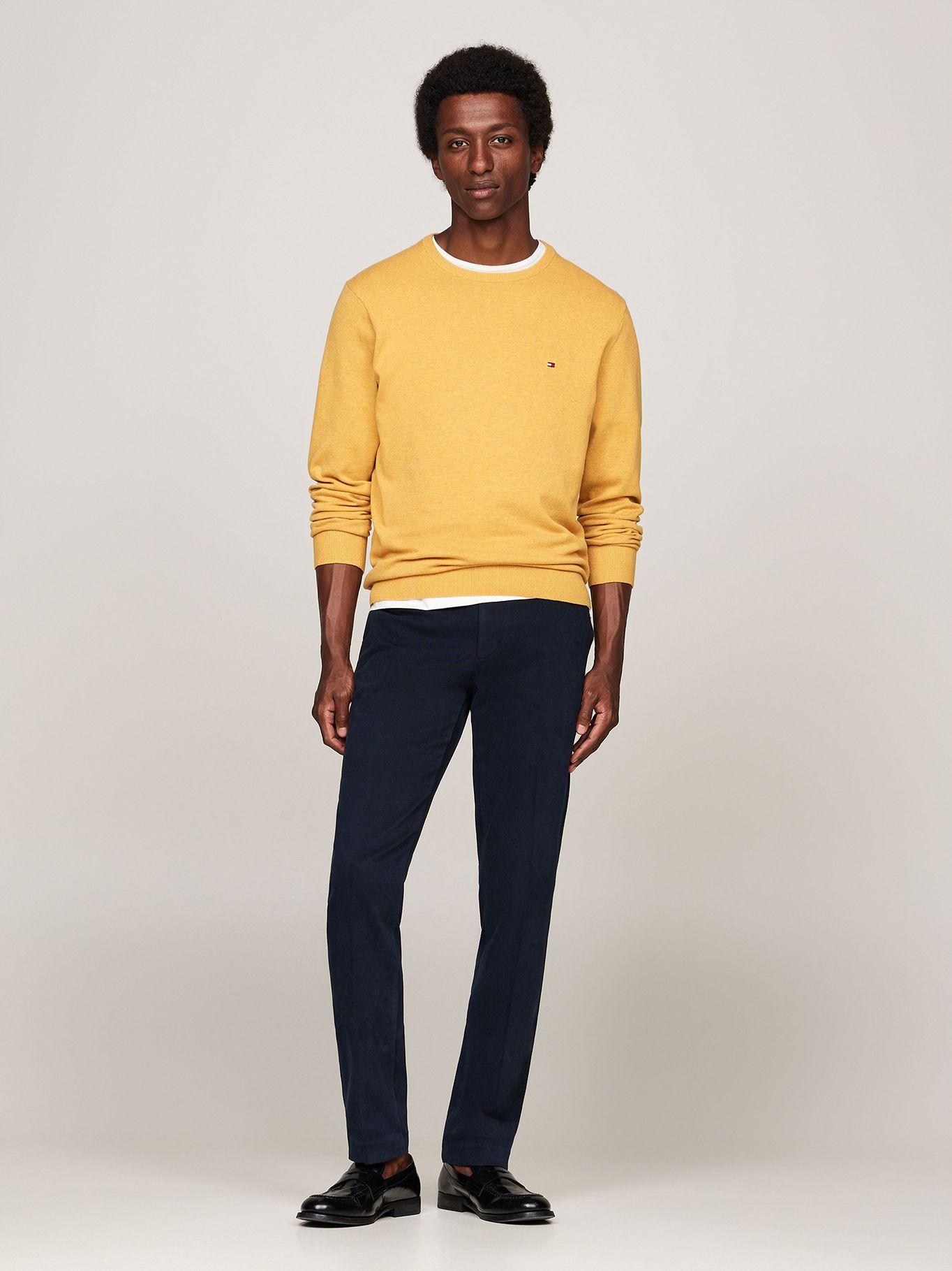 Sweater Básico Signature C-Neck Amarillo Tommy Hilfiger-1