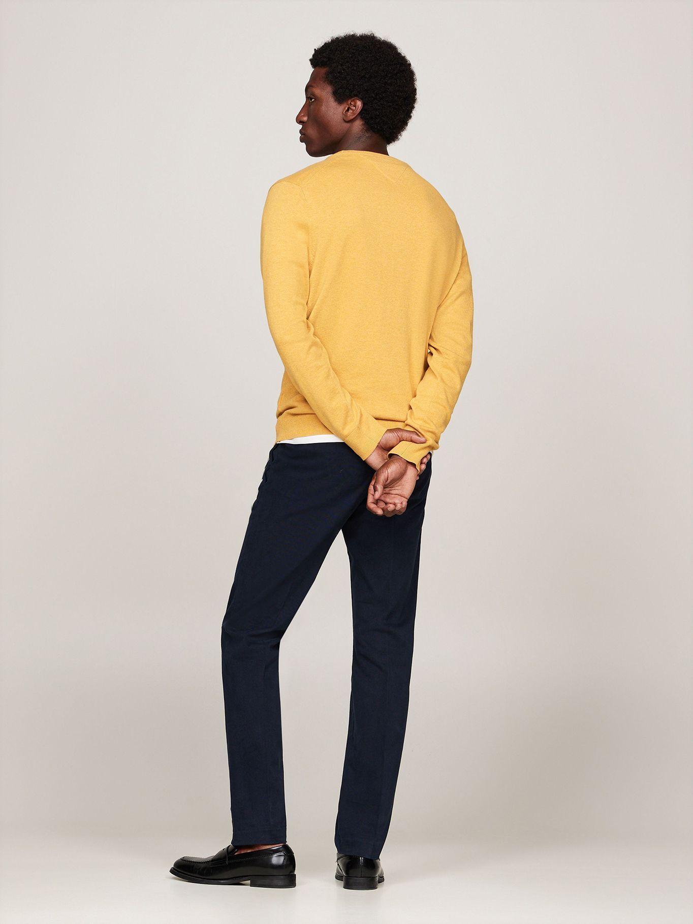 Sweater Básico Signature C-Neck Amarillo Tommy Hilfiger-2