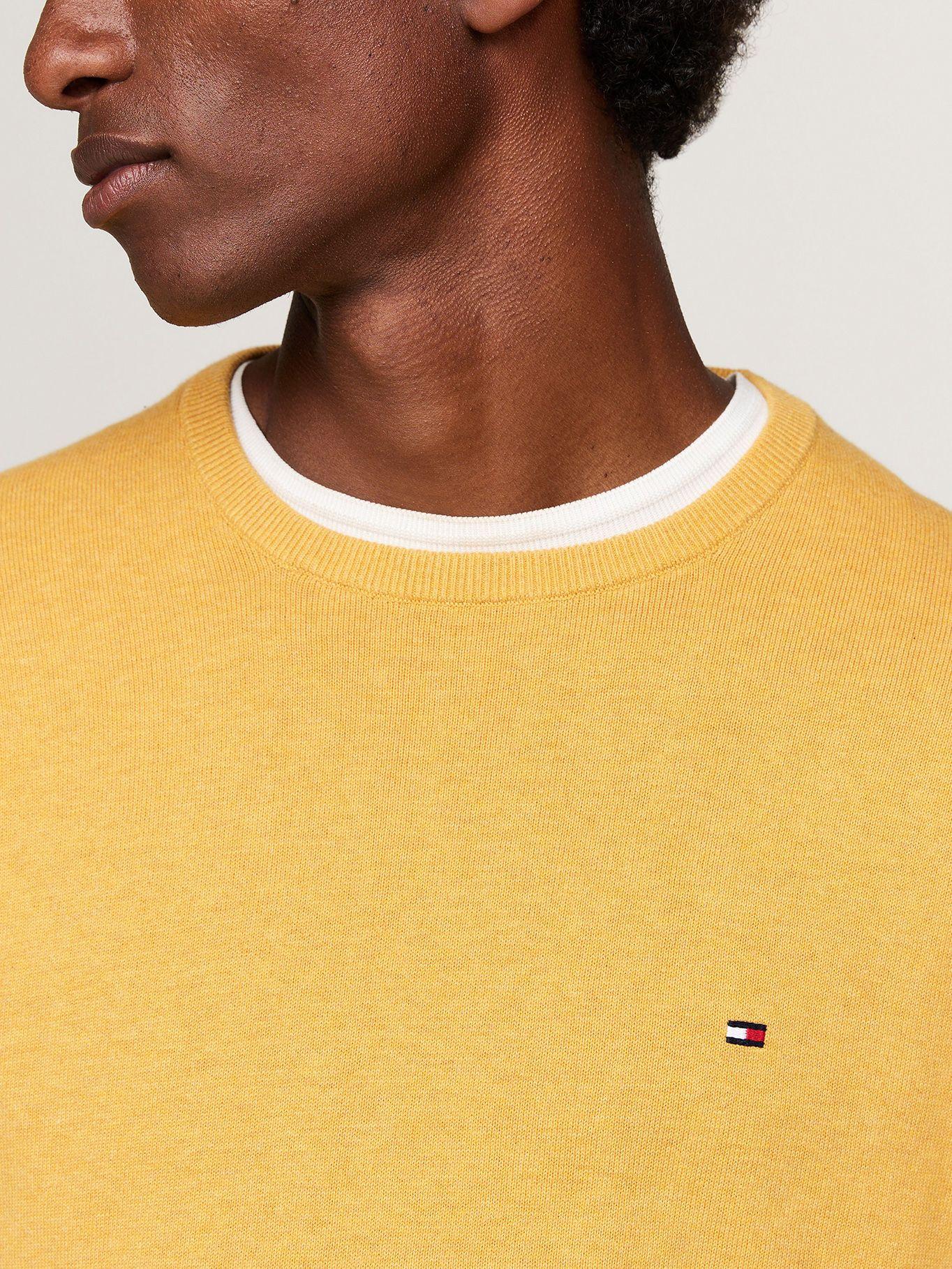 Sweater Básico Signature C-Neck Amarillo Tommy Hilfiger-3