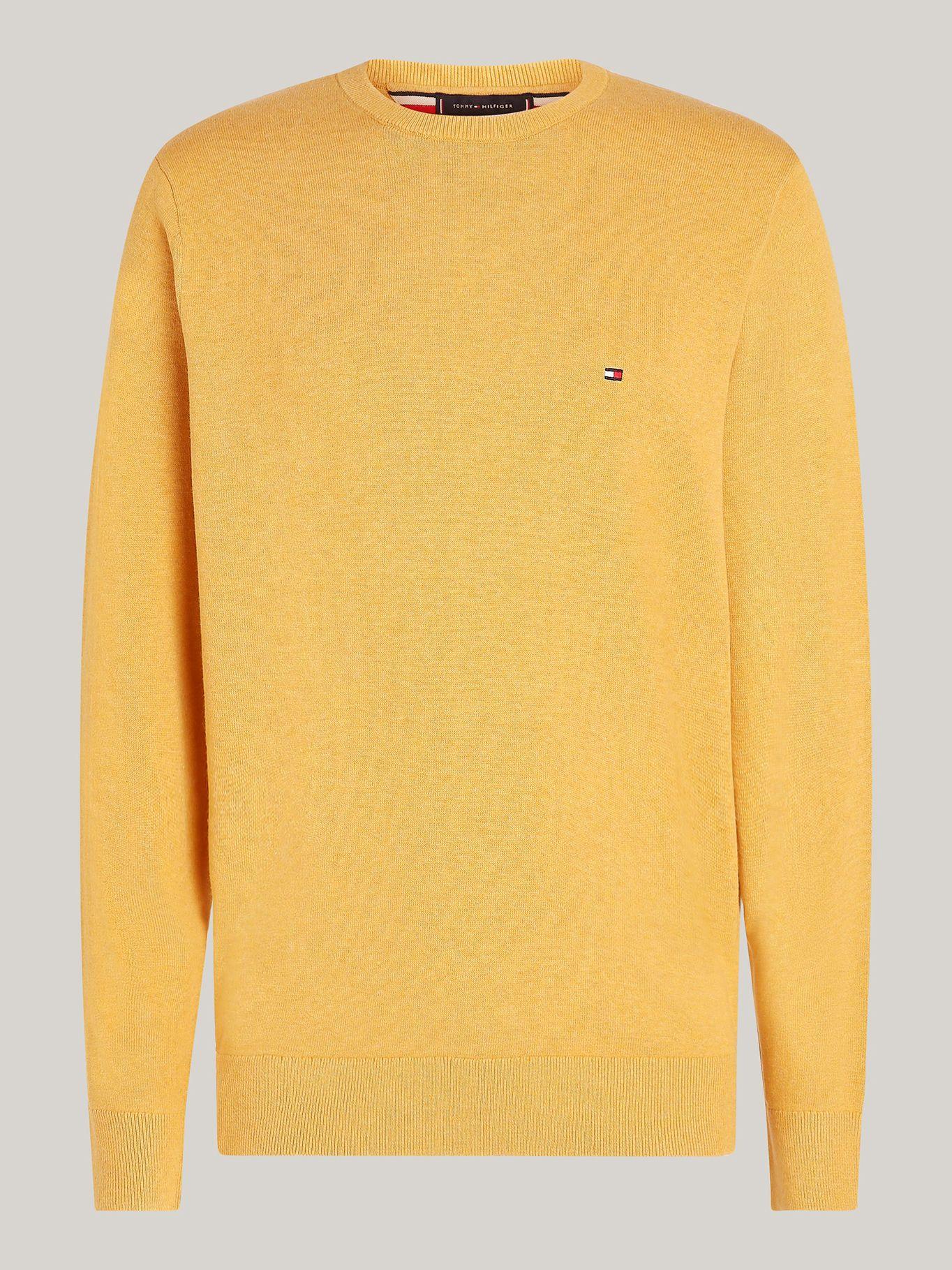 Sweater Básico Signature C-Neck Amarillo Tommy Hilfiger-4