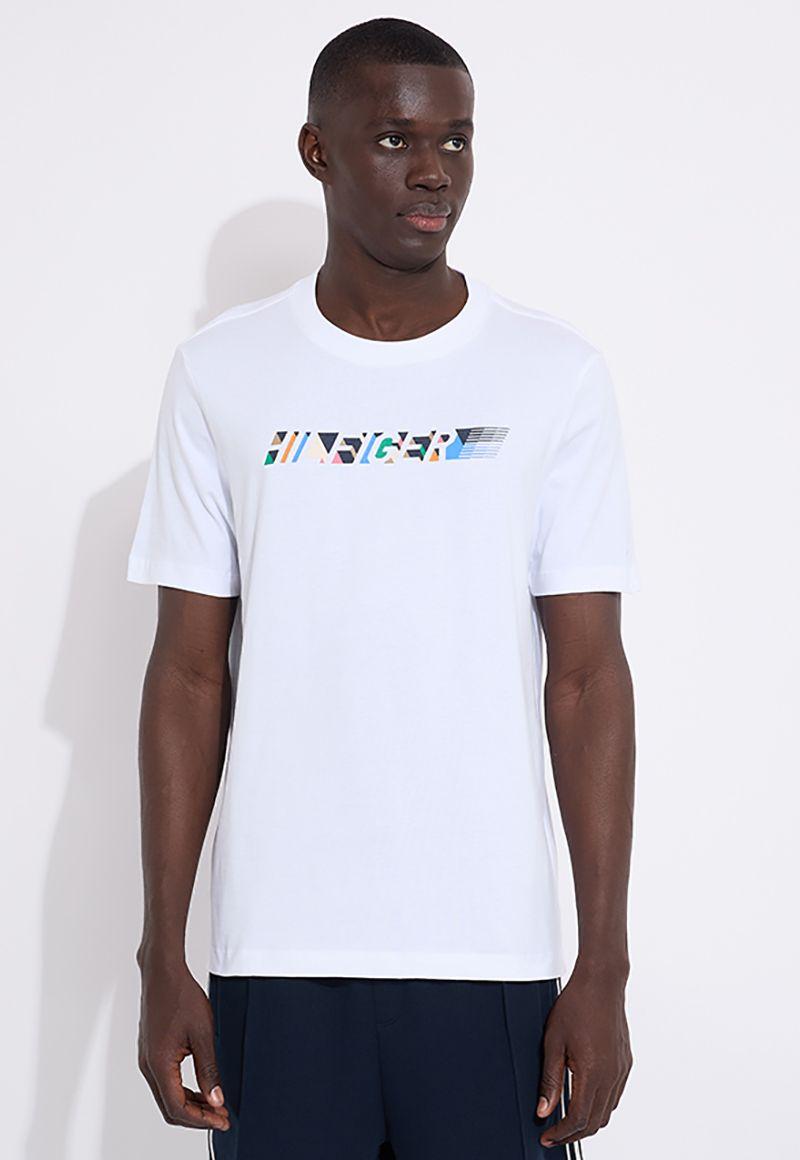 Polera Con Logo Multicolor Blanco Tommy Hilfiger-0