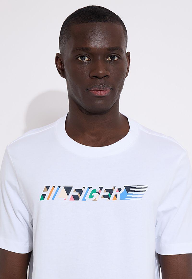 Polera Con Logo Multicolor Blanco Tommy Hilfiger-3