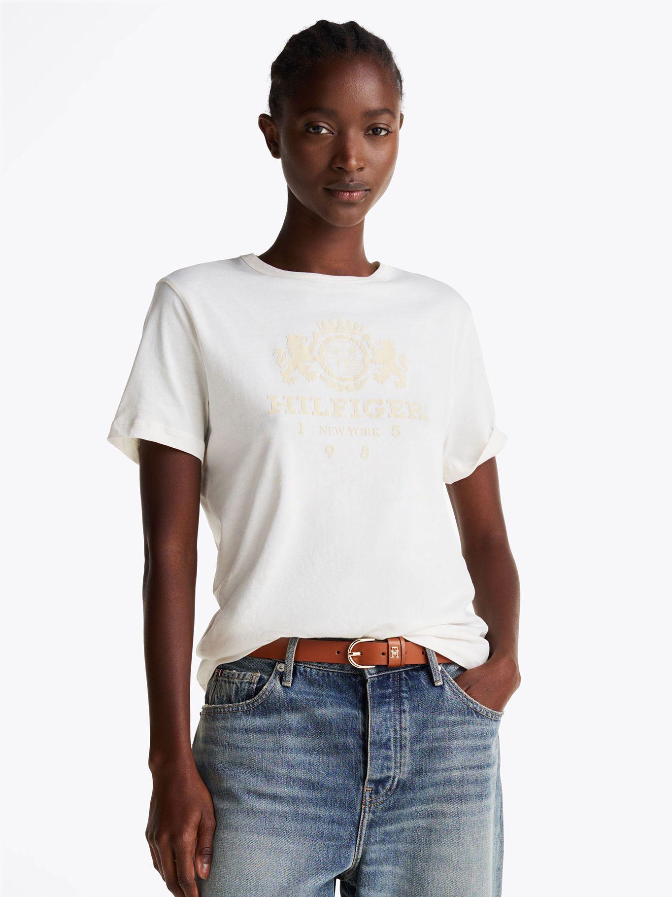 Polera Varsity Crest Logo Blanco Tommy Hilfiger-0