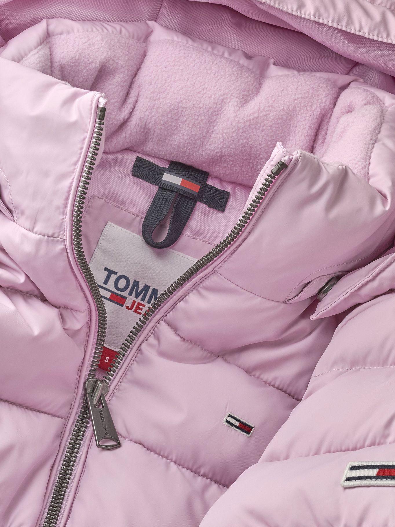 Parka Hooded Basic Con Logo Rosado Tommy Hilfiger-2