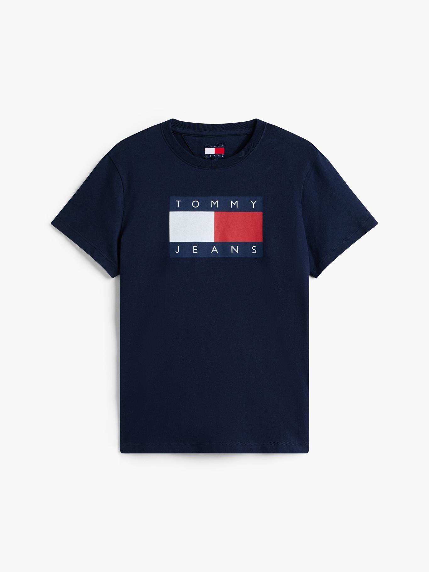 Polera Soft Flag Logo Azul Tommy Jeans-4