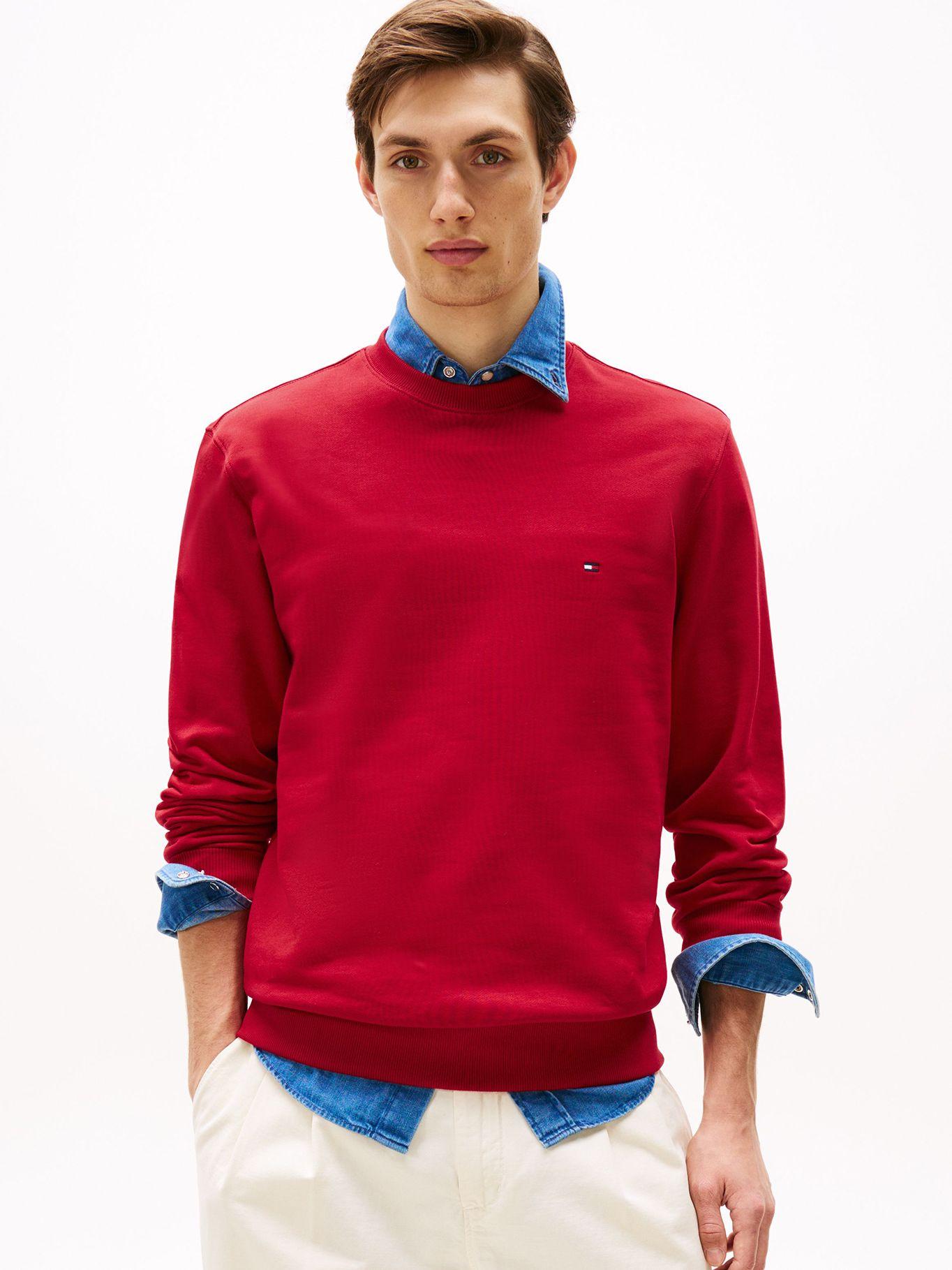 Polerón Solid de Cuello Redondo Rojo Tommy Hilfiger-0