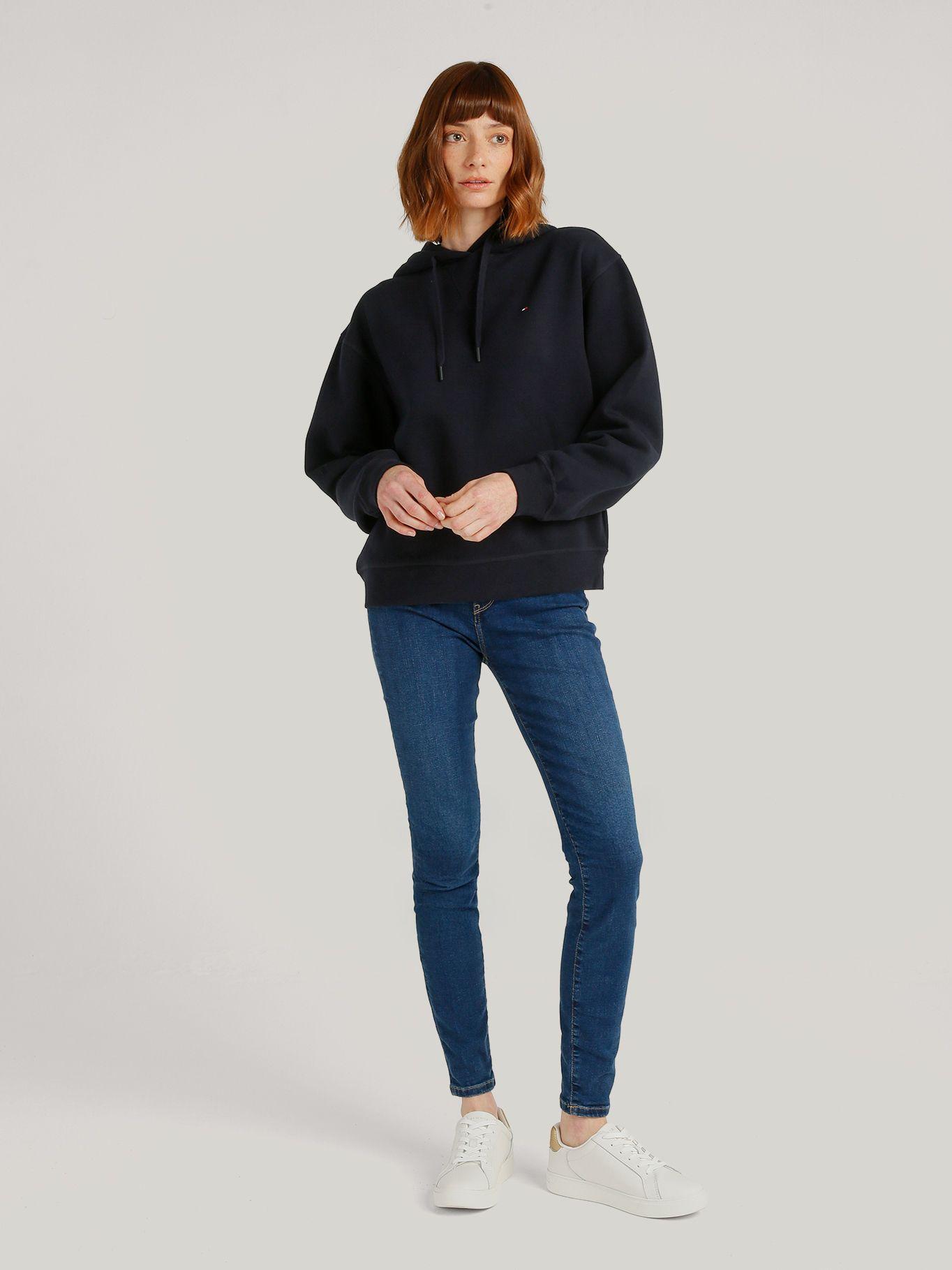 Polerón Hoodie Con Logo Bordado DW5 Azul Tommy Hilfiger-1