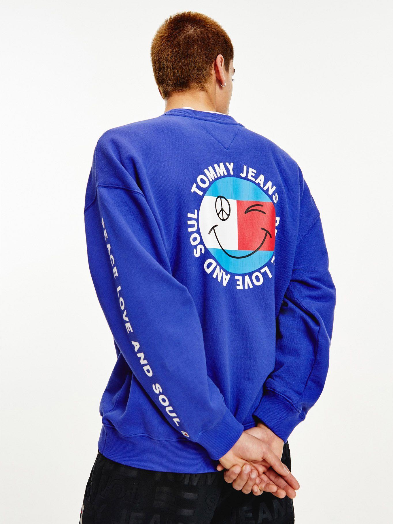 Polerón Peace Smiley Azul Tommy Jeans F2-1