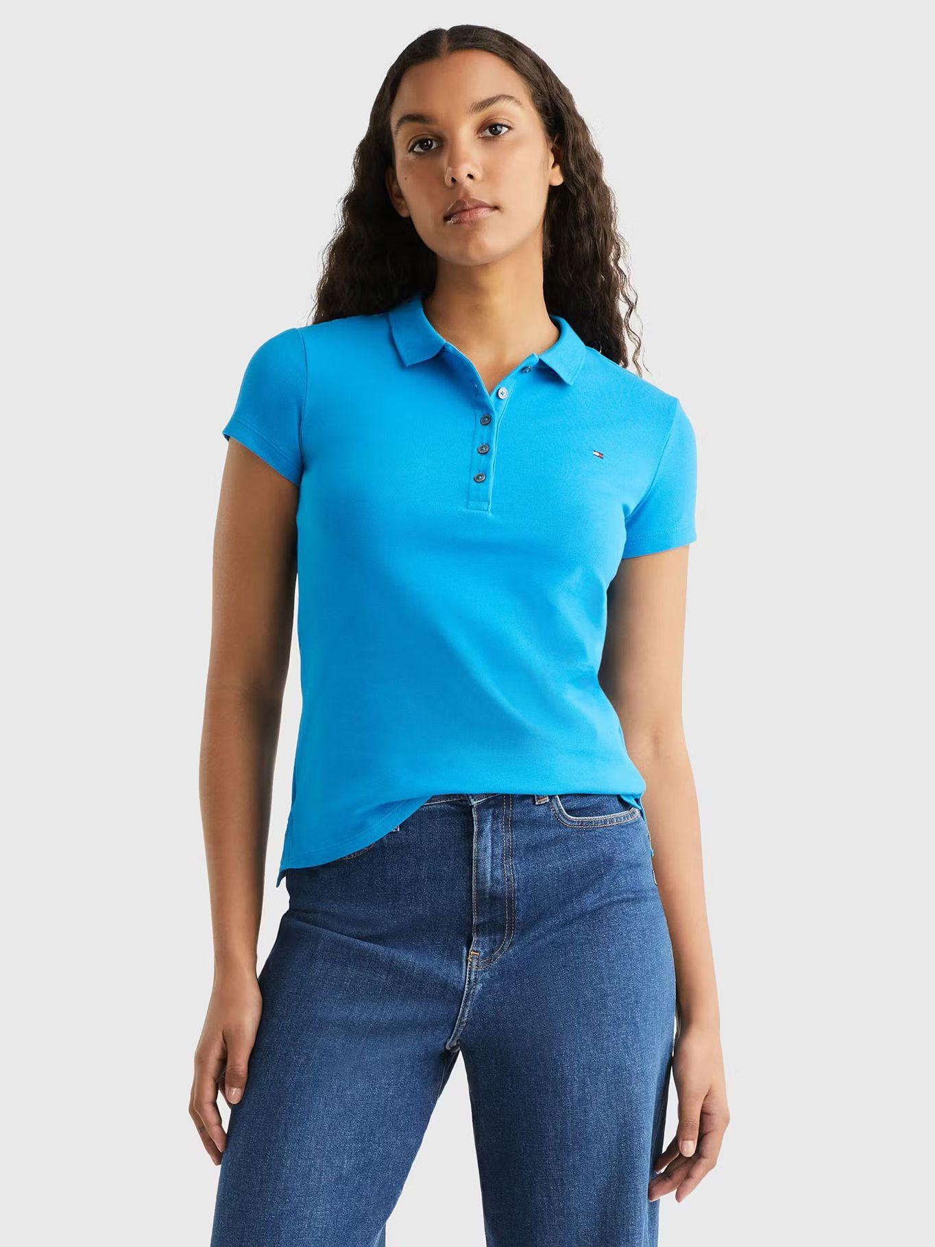 Polo Essential Fit Slim Celeste Tommy Hilfiger-0