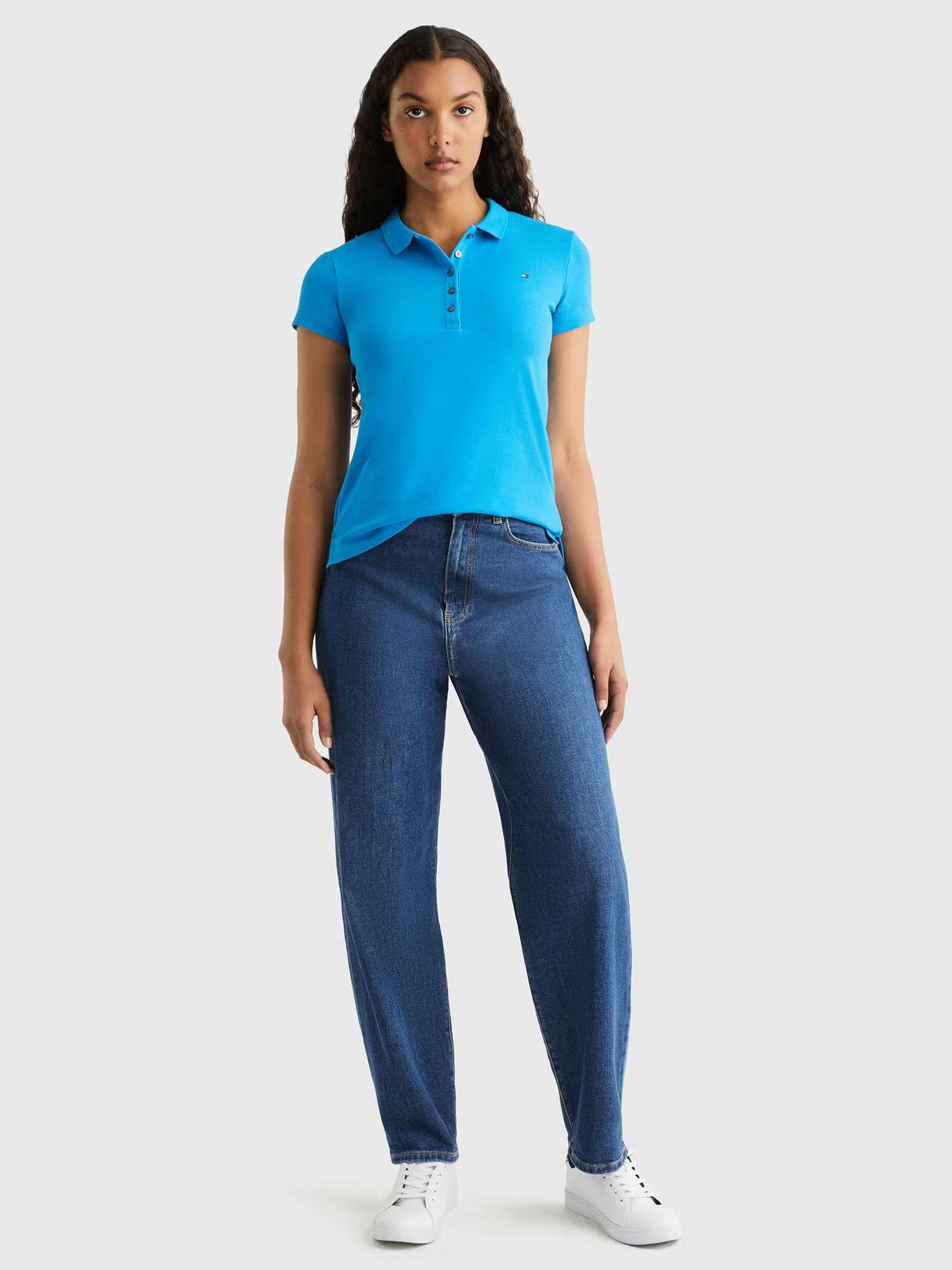 Polo Essential Fit Slim Celeste Tommy Hilfiger-1