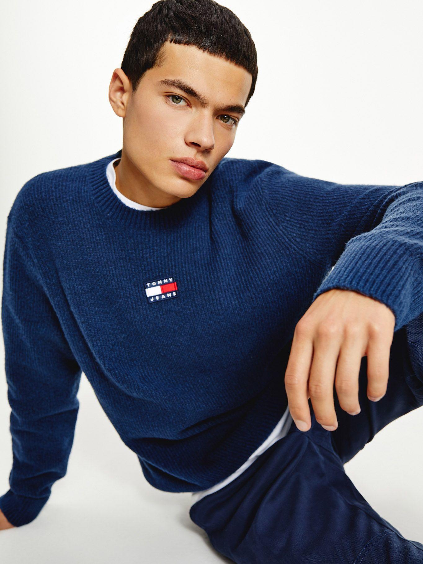Sweater Solid Con Parche Azul Tommy Jeans A2-2