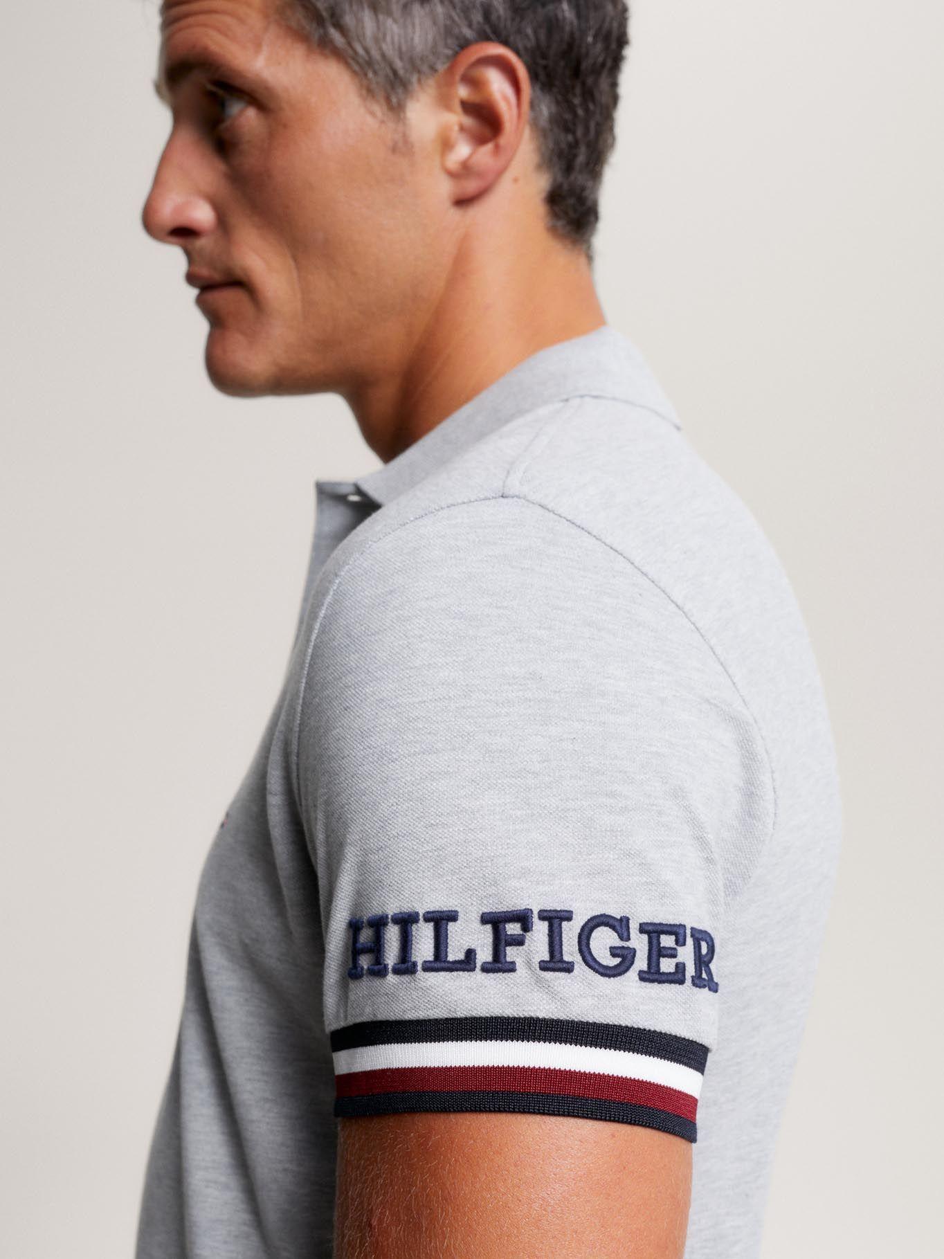 Polo Monotype Slim Fit Gris Tommy Hilfiger-3