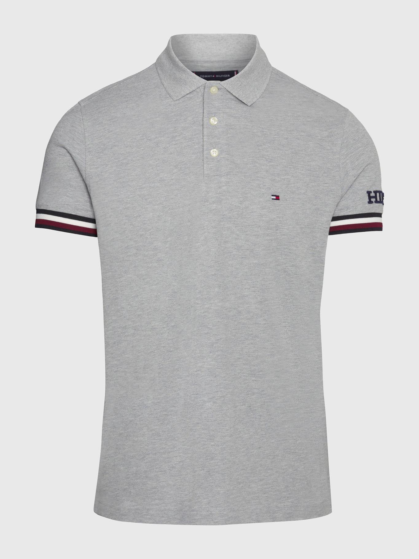 Polo Monotype Slim Fit Gris Tommy Hilfiger-4