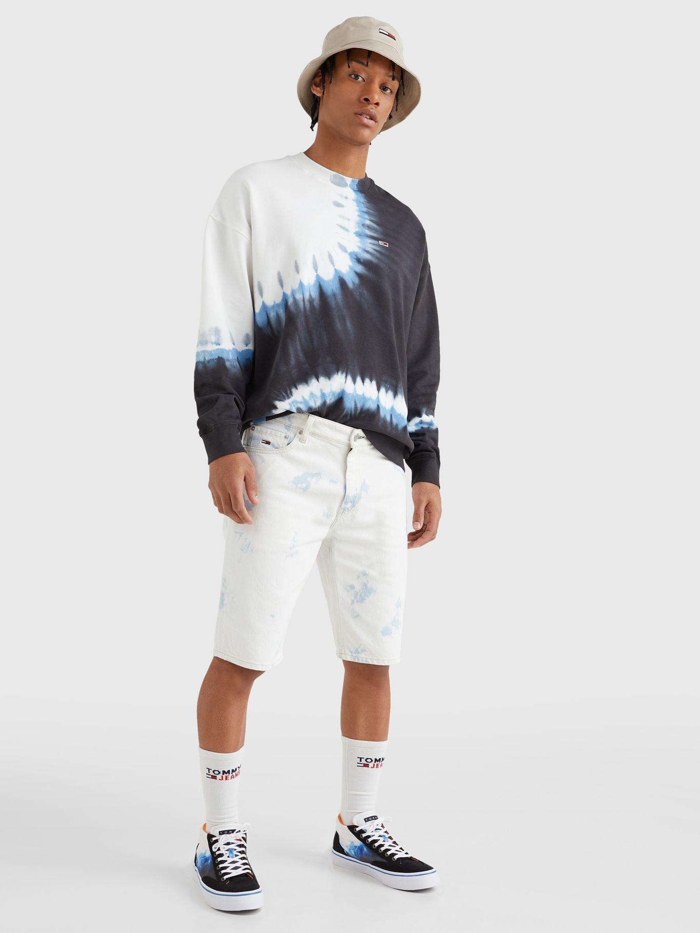 Polerón Tie Dye De Algodón C-Neck Azul Tommy Hilfiger-3