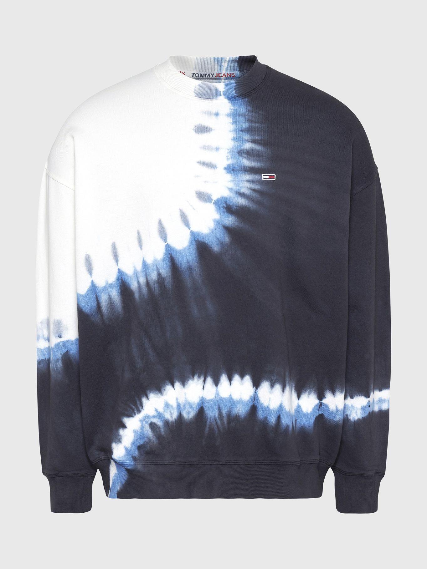 Polerón Tie Dye De Algodón C-Neck Azul Tommy Hilfiger-4