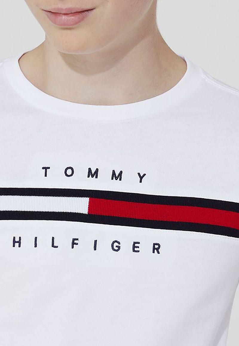 Polera Flag Rib Insert  Blanco Tommy Hilfiger-3