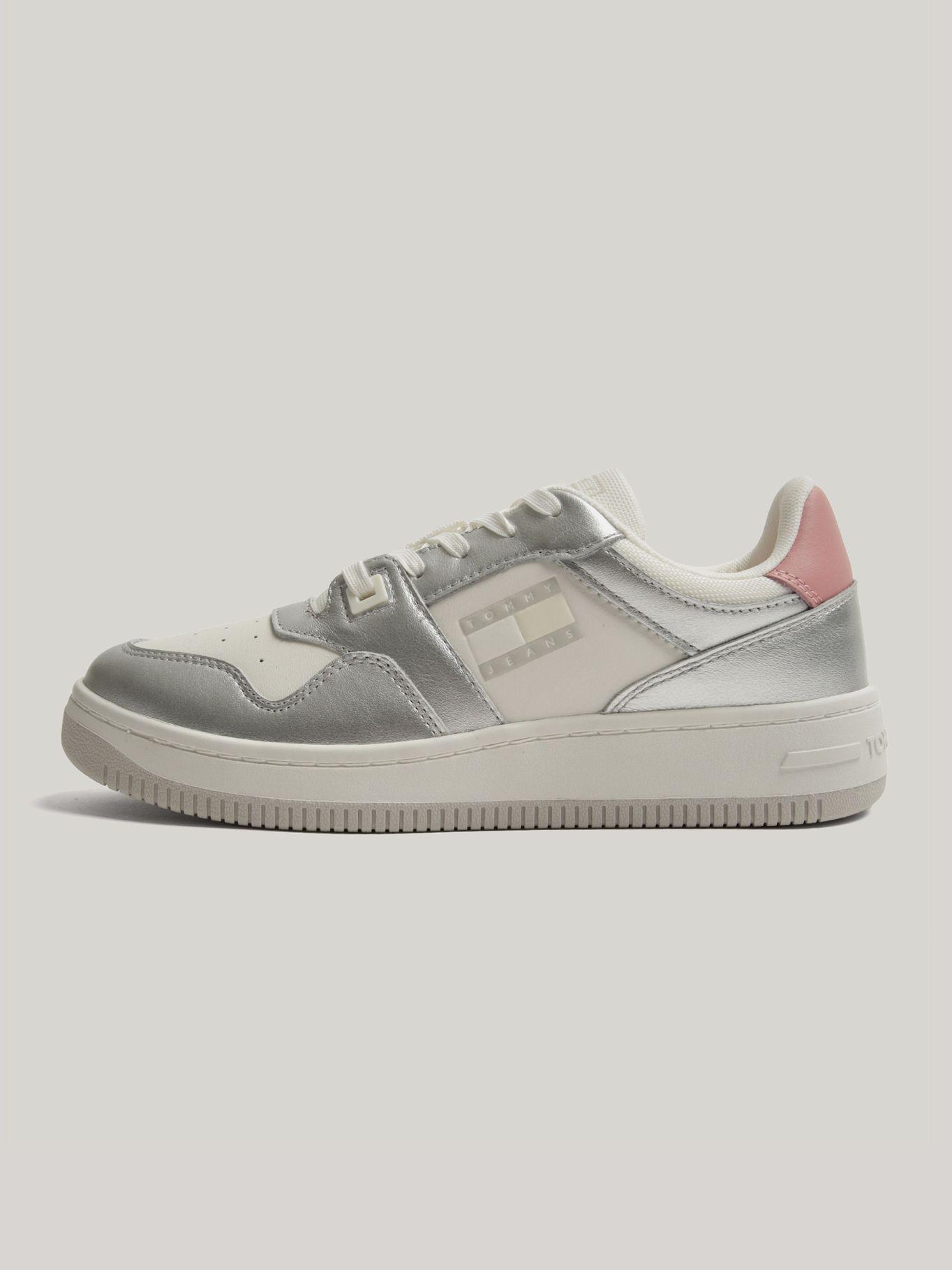 Zapatillas Retro De Cuero Gris Tommy Hilfiger-5