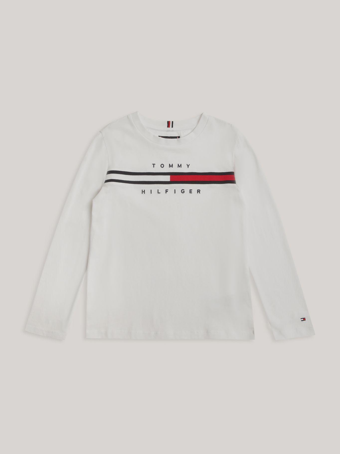 Polera De Niño Flag Rib Insert Gris Tommy Hilfiger-0