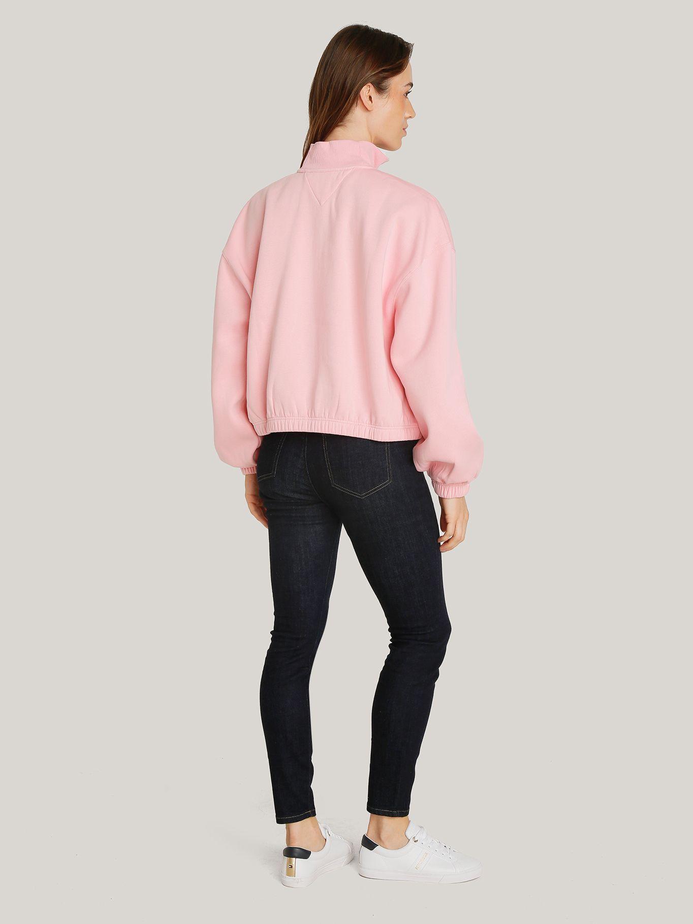 Polerón Cropped Con Cierre Rosado Tommy Hilfiger-2