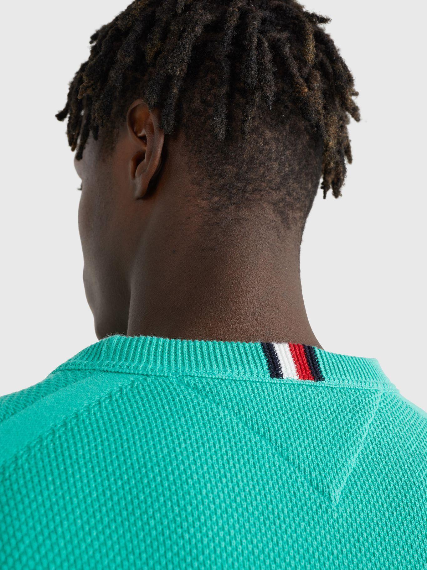 Sweater Structure C-Neck Verde Tommy Hilfiger JN2-2