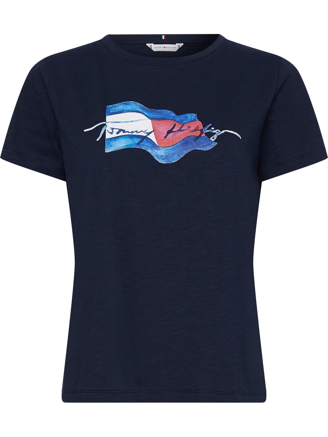 Polera Bandera Ondulante Azul Tommy Hilfiger JN2-0