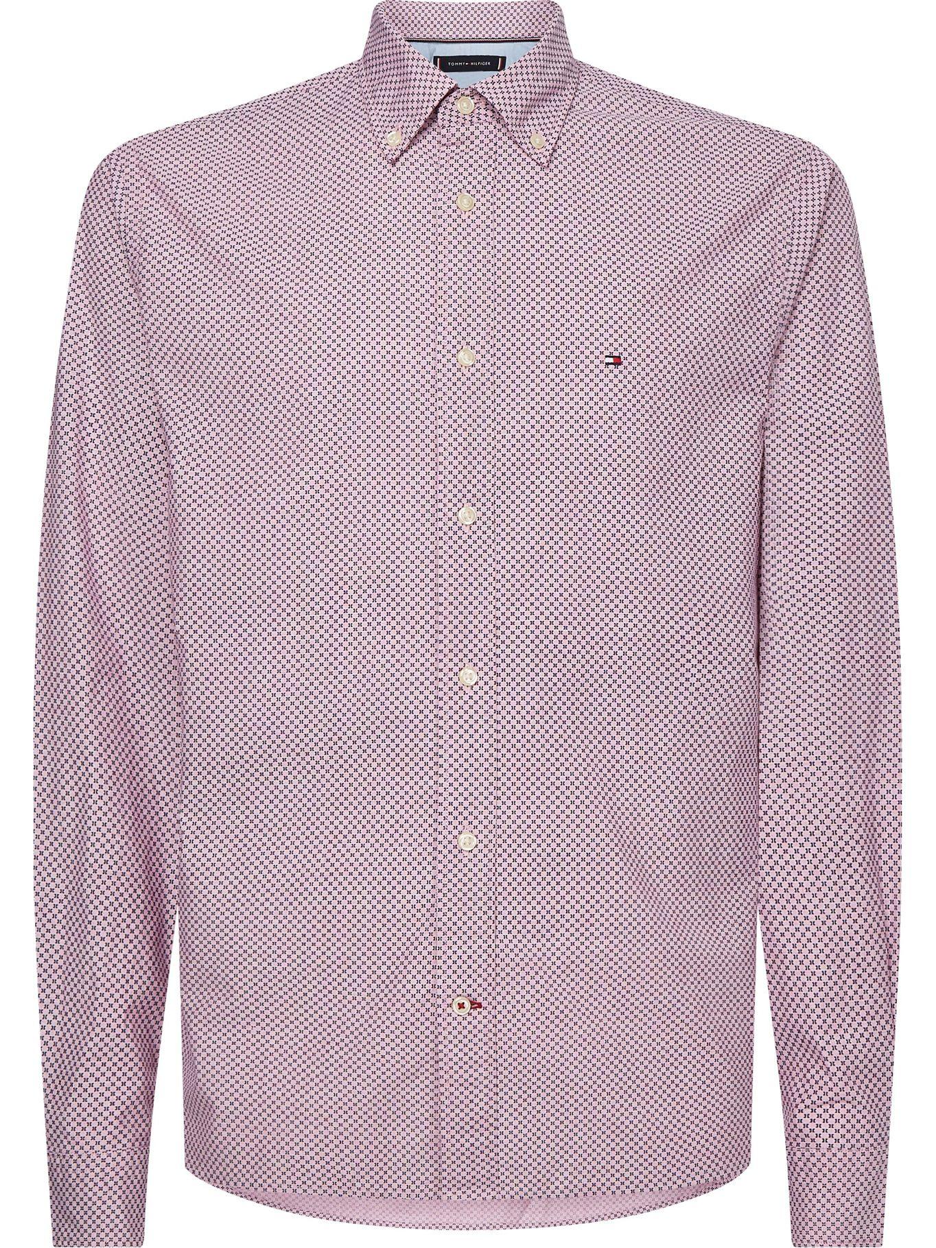Camisa Natural Soft Mini Print Rosado Tommy Hilfiger-0