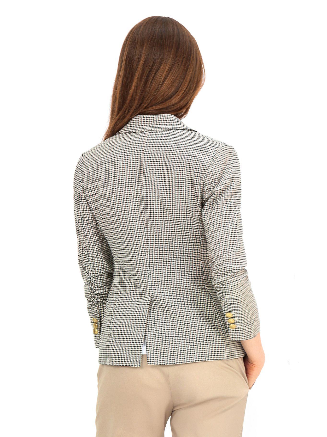 Blazer Con Diseño De Cuadros Beige Tommy Hilfiger-3