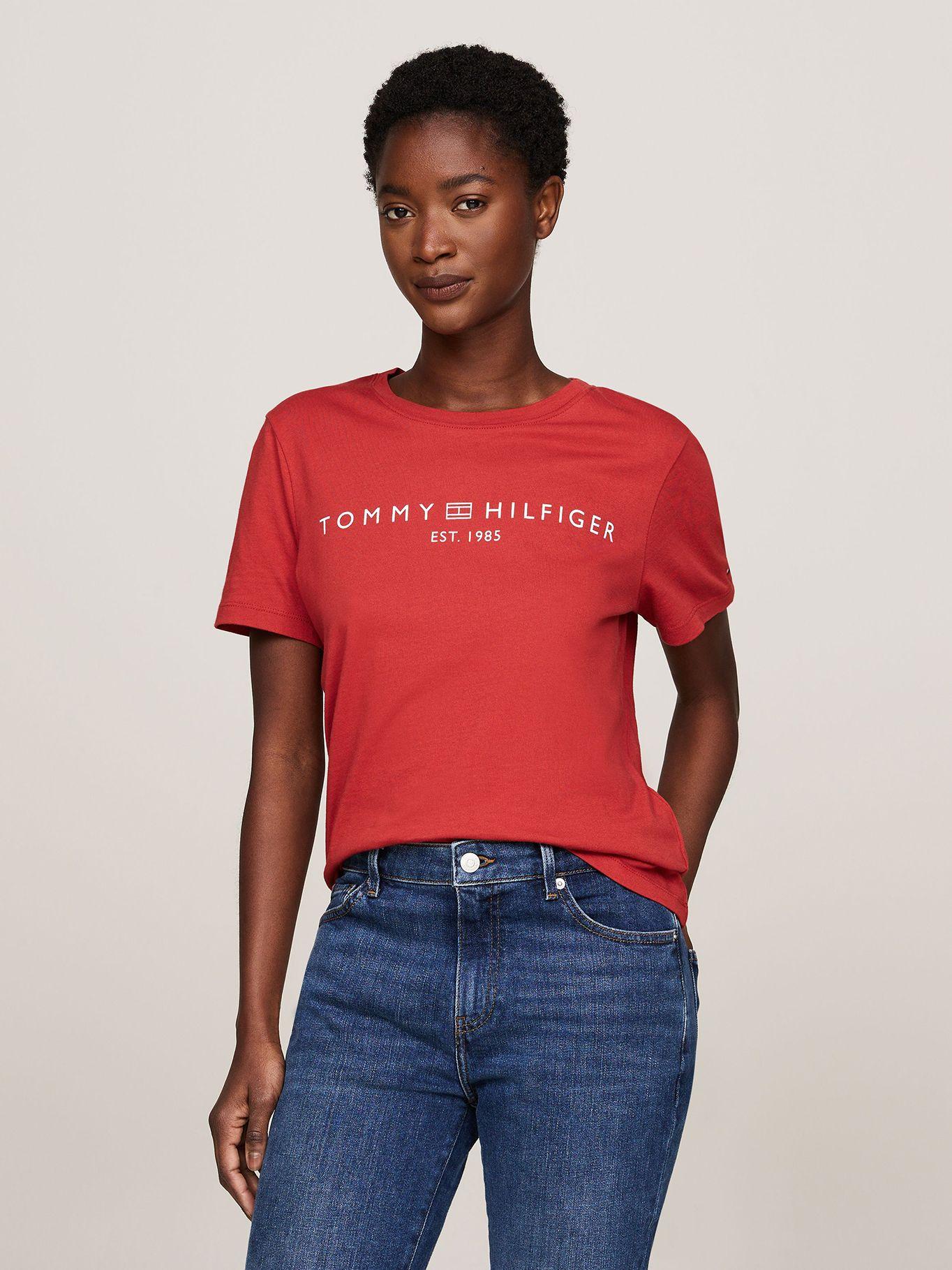Polera Signature Con Logo Rojo Tommy Hilfiger-0
