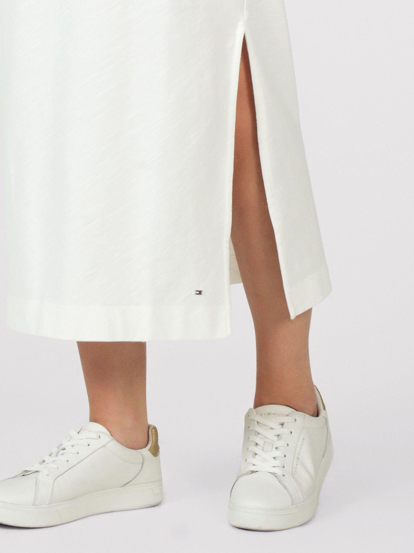 Vestido Midi Con Cuello Bote Blanco Tommy Hilfiger-2