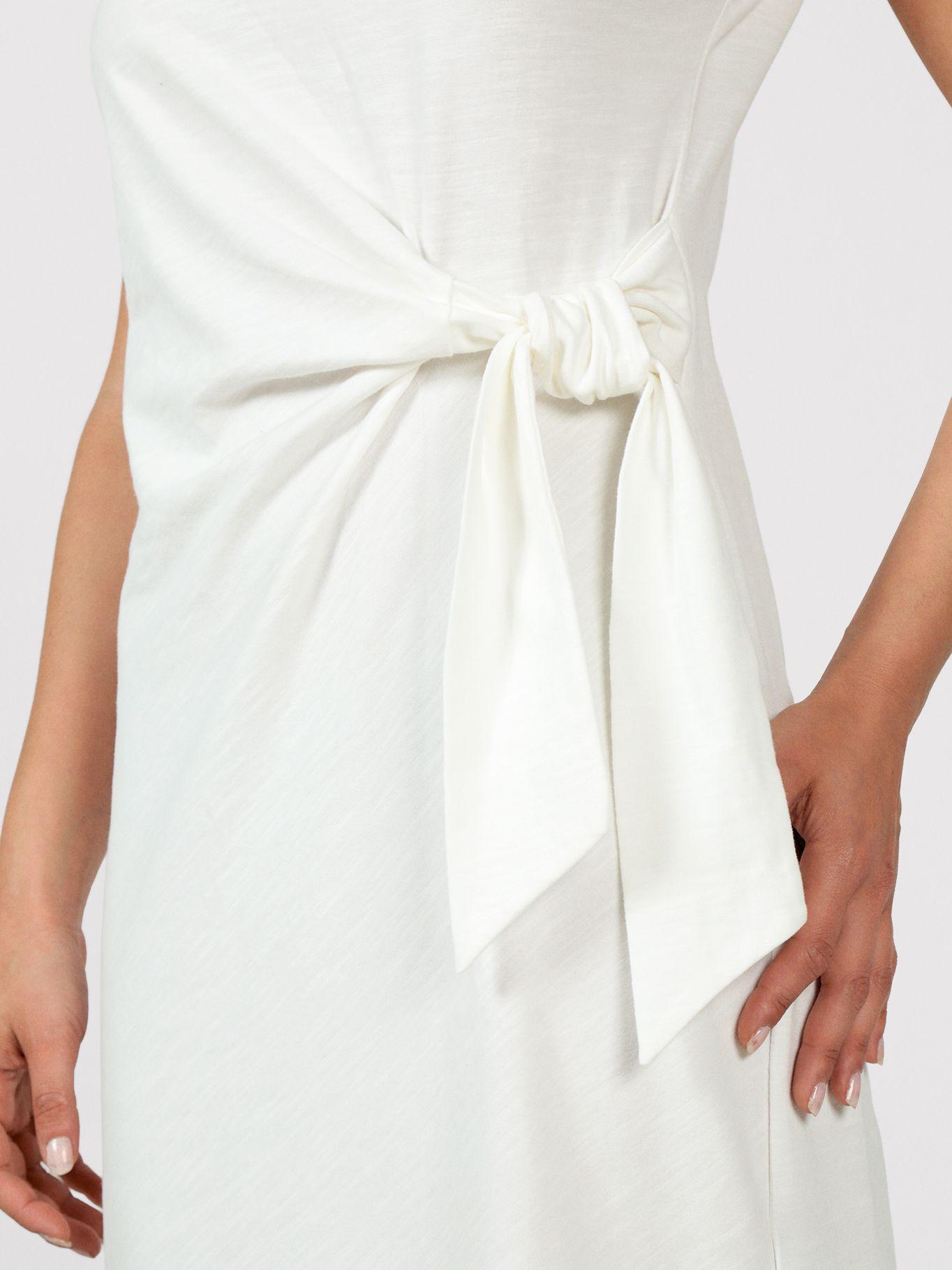 Vestido Midi Con Cuello Bote Blanco Tommy Hilfiger-4