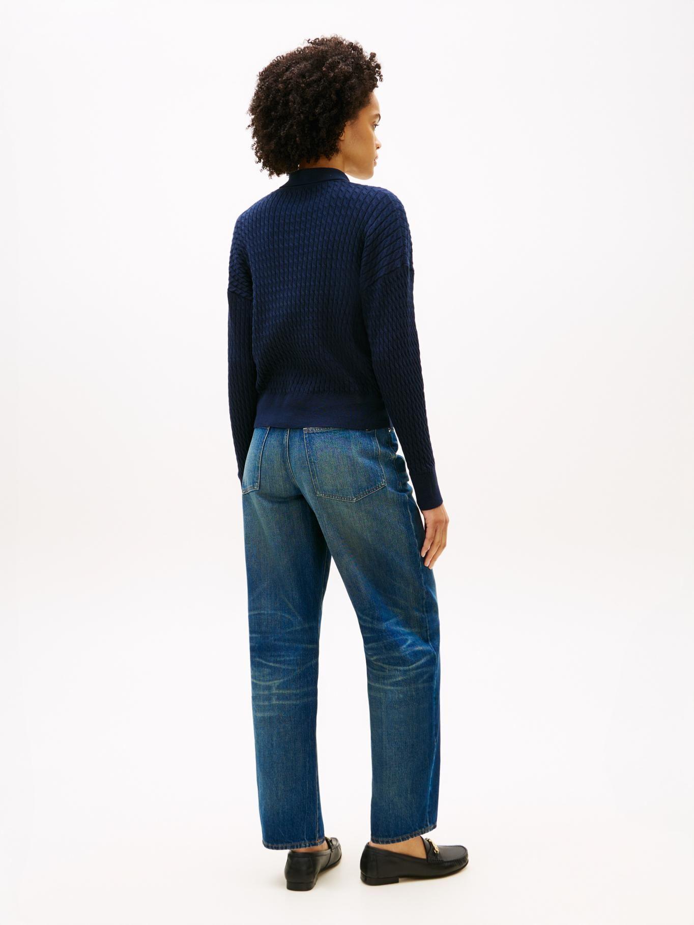 Sweater Polo De Punto Trenzado-2