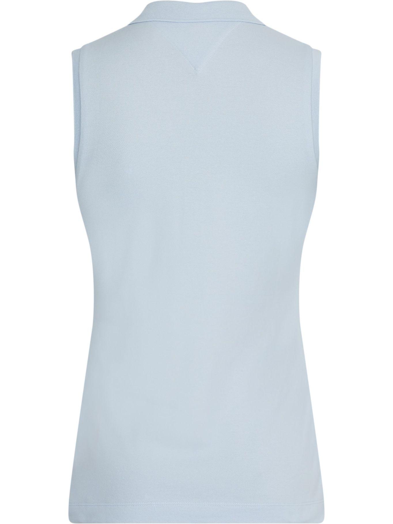 Polo Sin Mangas Cotton Celeste Tommy Hilfiger JN2-1