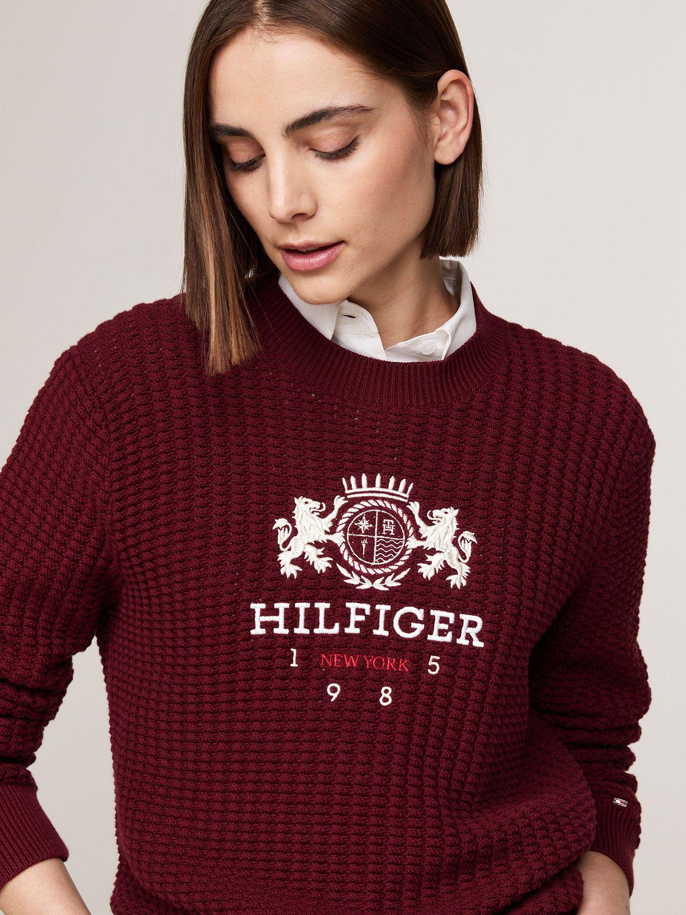 Sweater Con Logo Varsity Crest Rojo Tommy Hilfiger-3