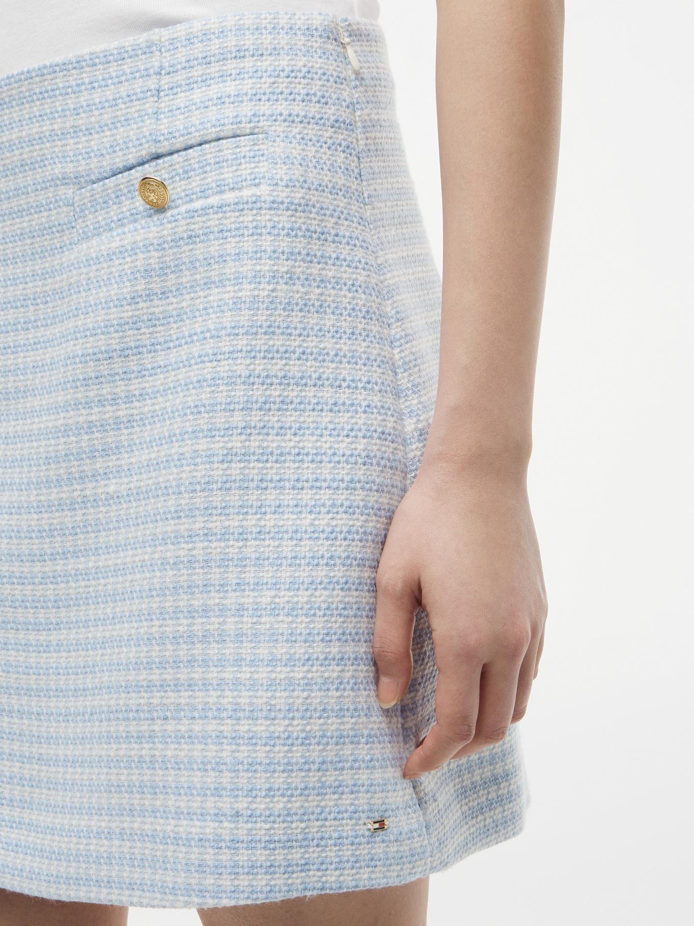 Falda Tweed Con Logo-3