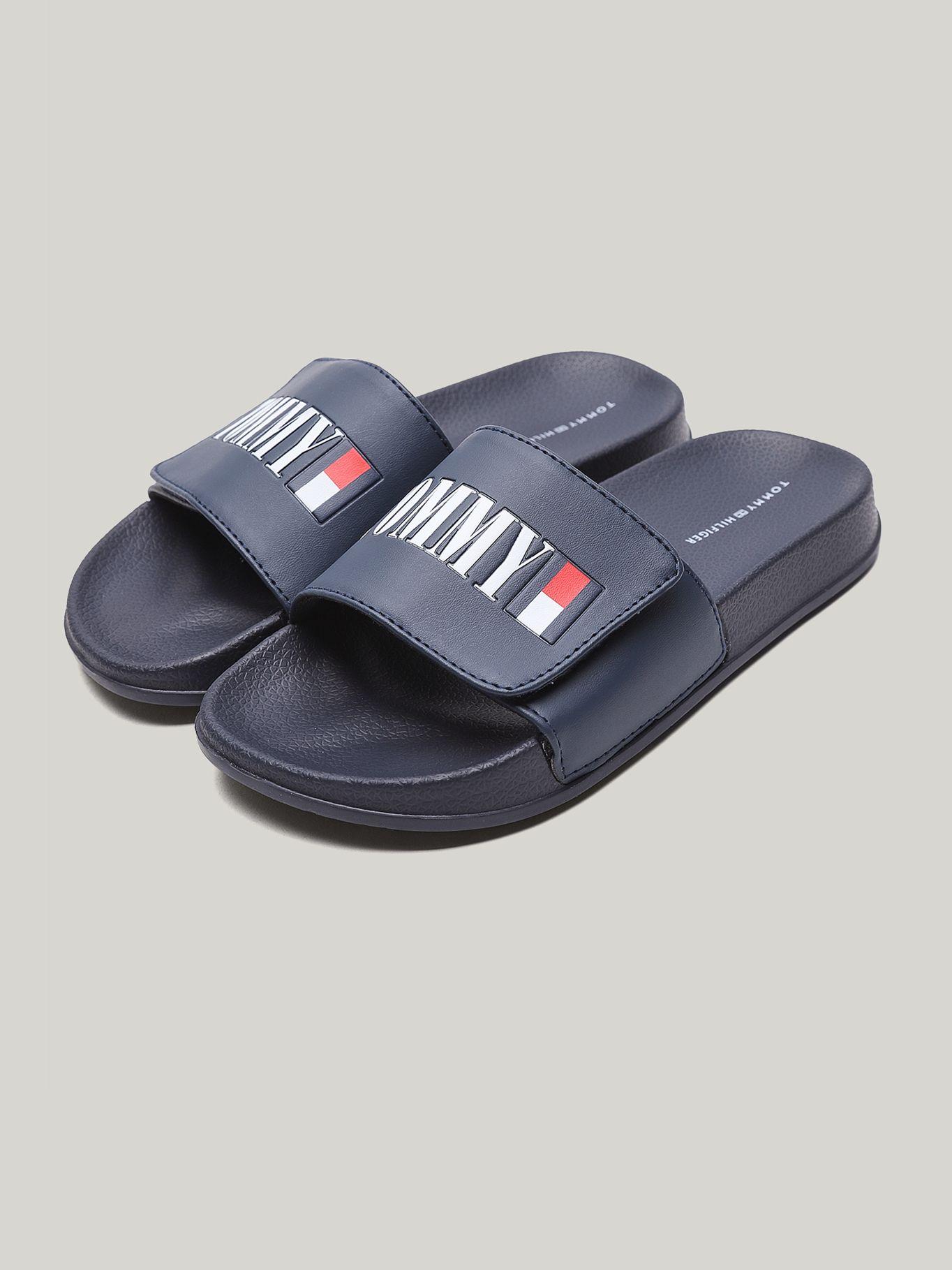 Sandalias Solid Con Logo Azul Tommy Hilfiger-0