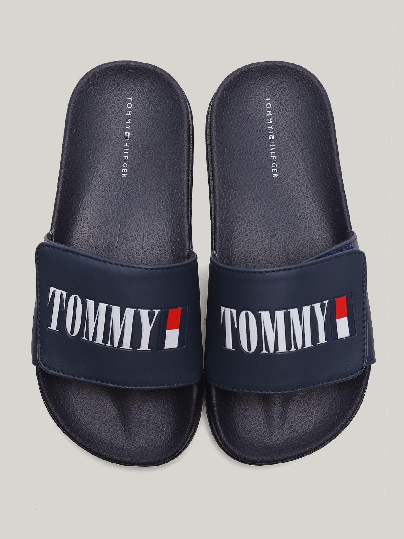 Sandalias Solid Con Logo Azul Tommy Hilfiger-2