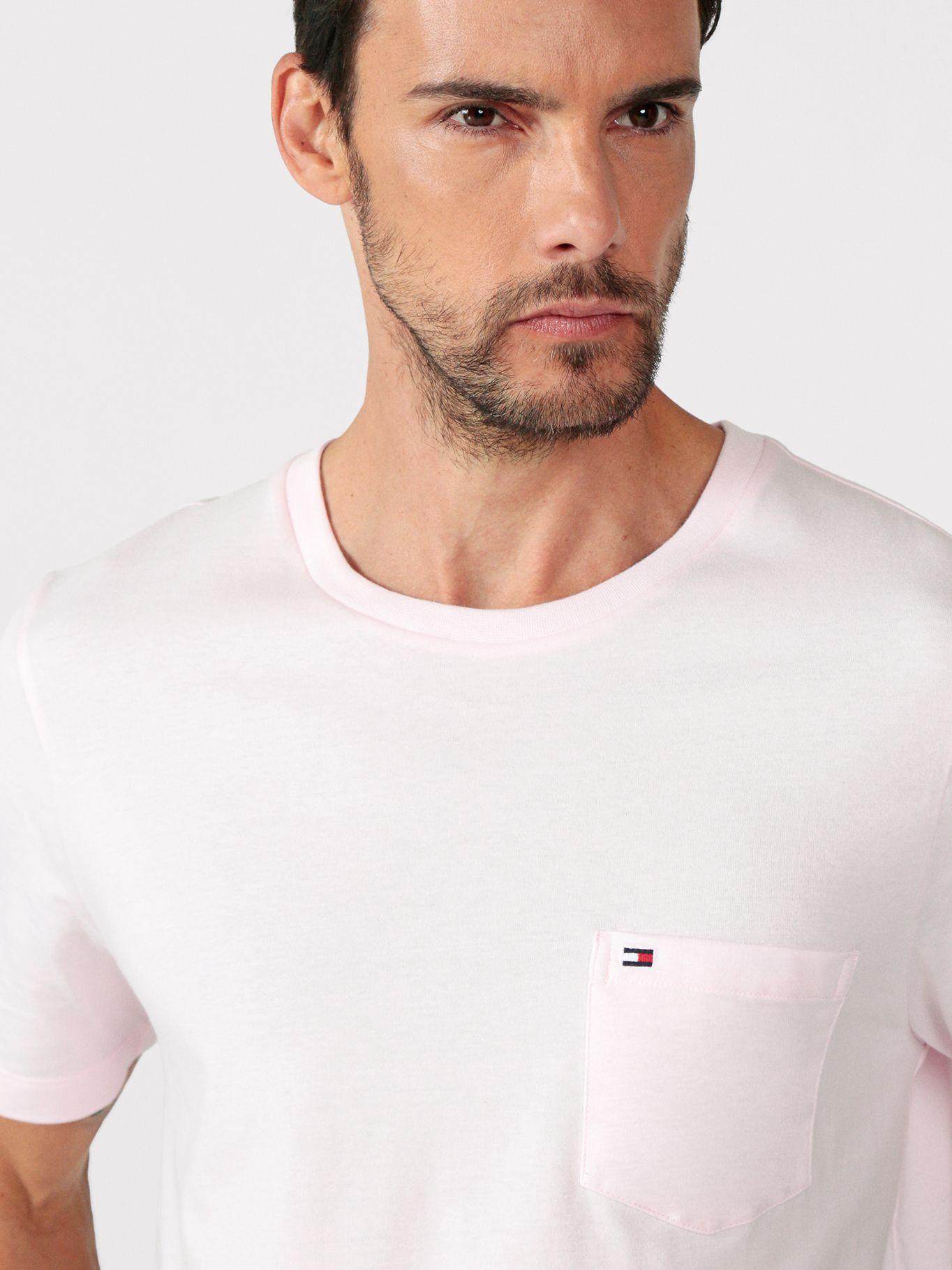 Polera Essential Solid Pocket Rosado Tommy Hilfiger-4