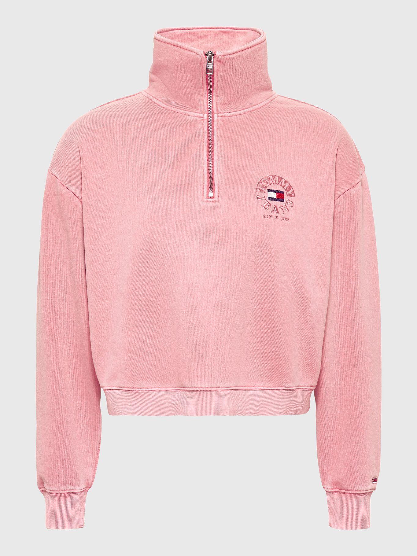 Polerón Relaxed Timeless Con Cierre Rosado Tommy Hilfiger-4