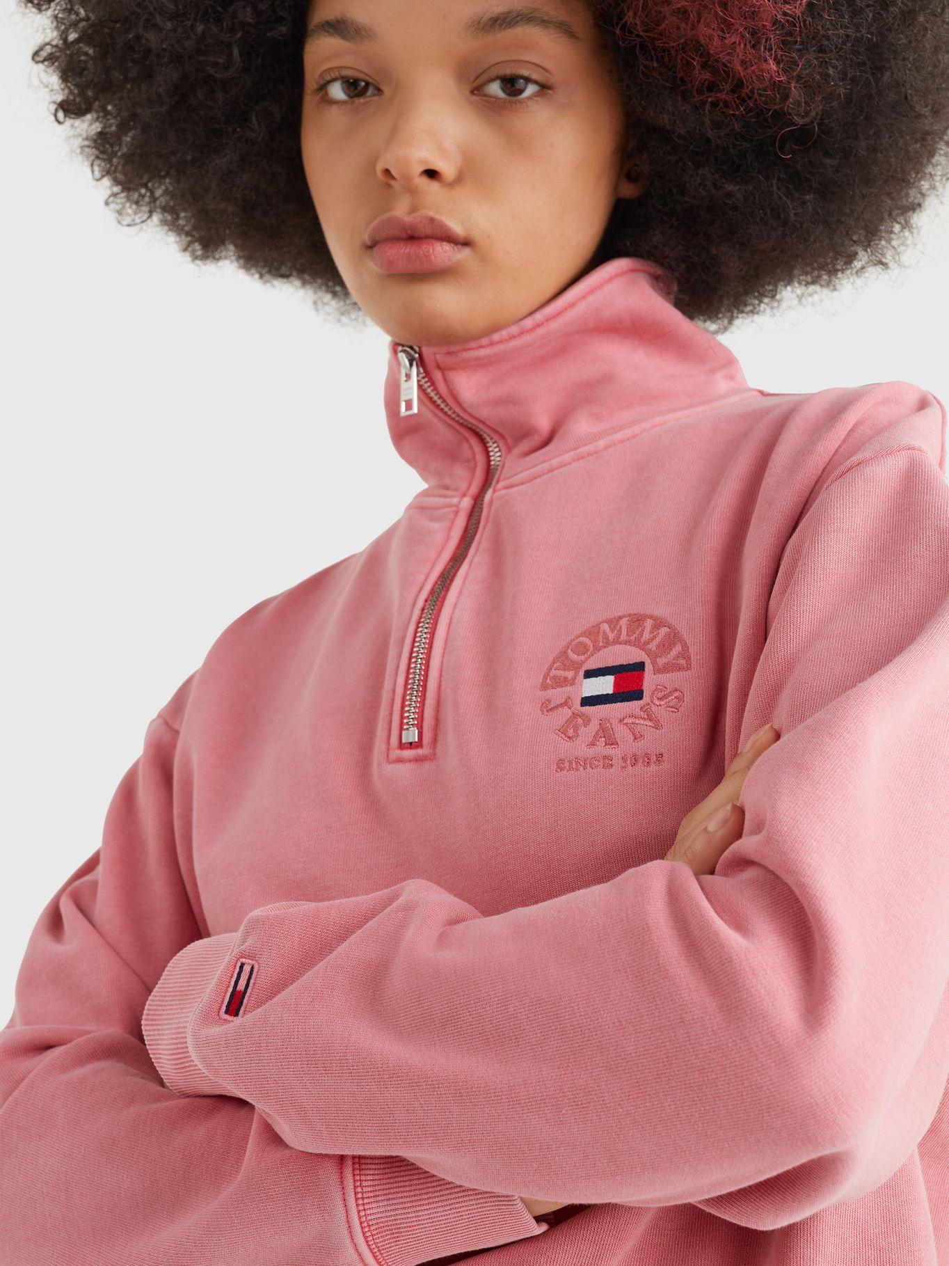 Polerón Relaxed Timeless Con Cierre Rosado Tommy Hilfiger-2