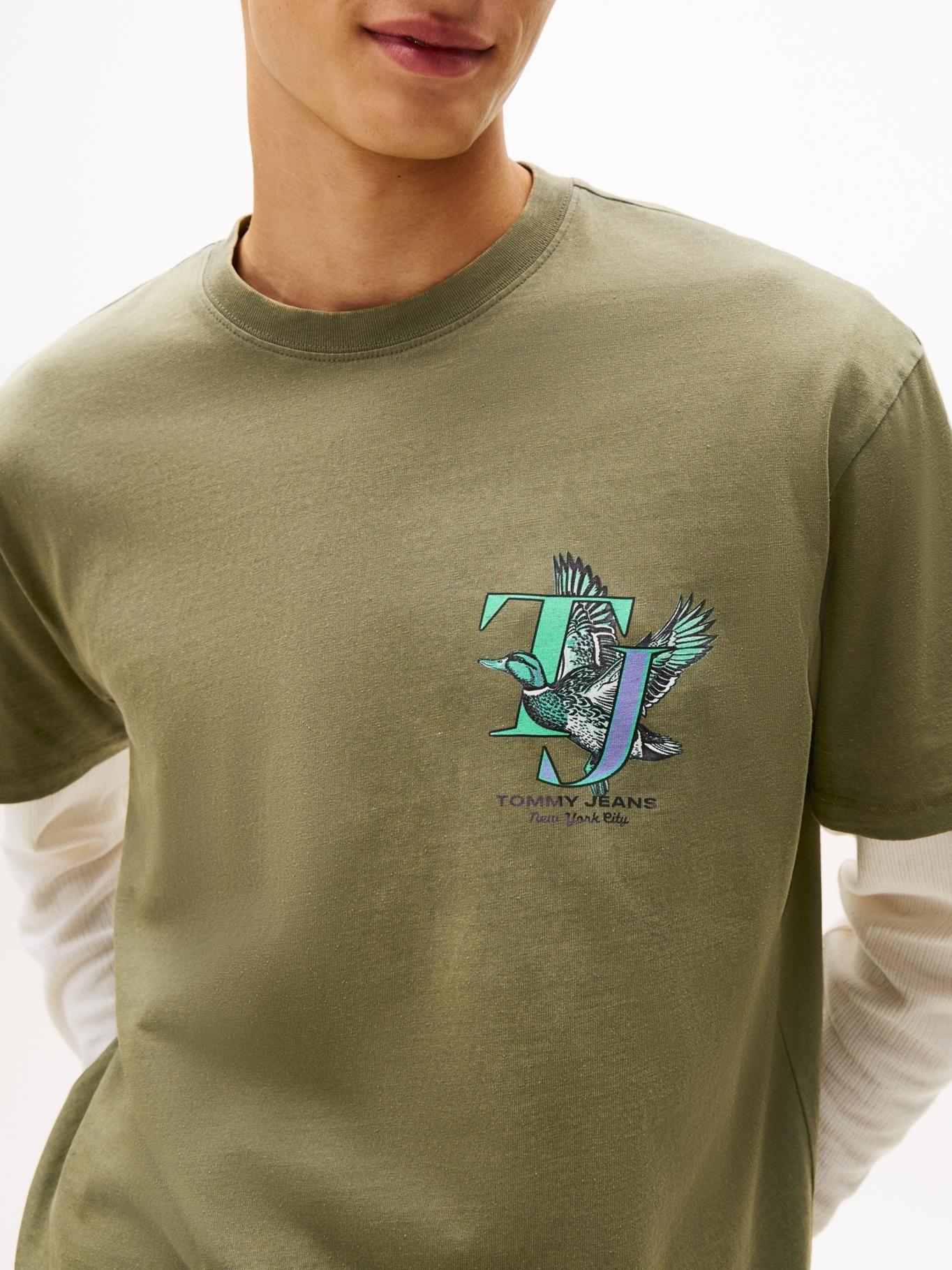 Polera Relaxed Fit Novelty Logo Verde Tommy Jeans-3
