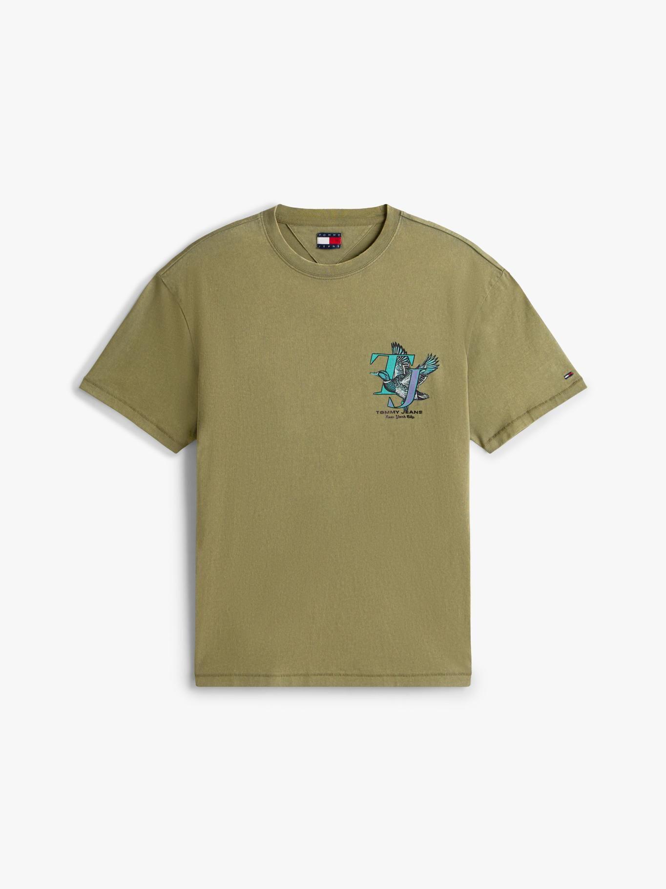 Polera Relaxed Fit Novelty Logo Verde Tommy Jeans-4