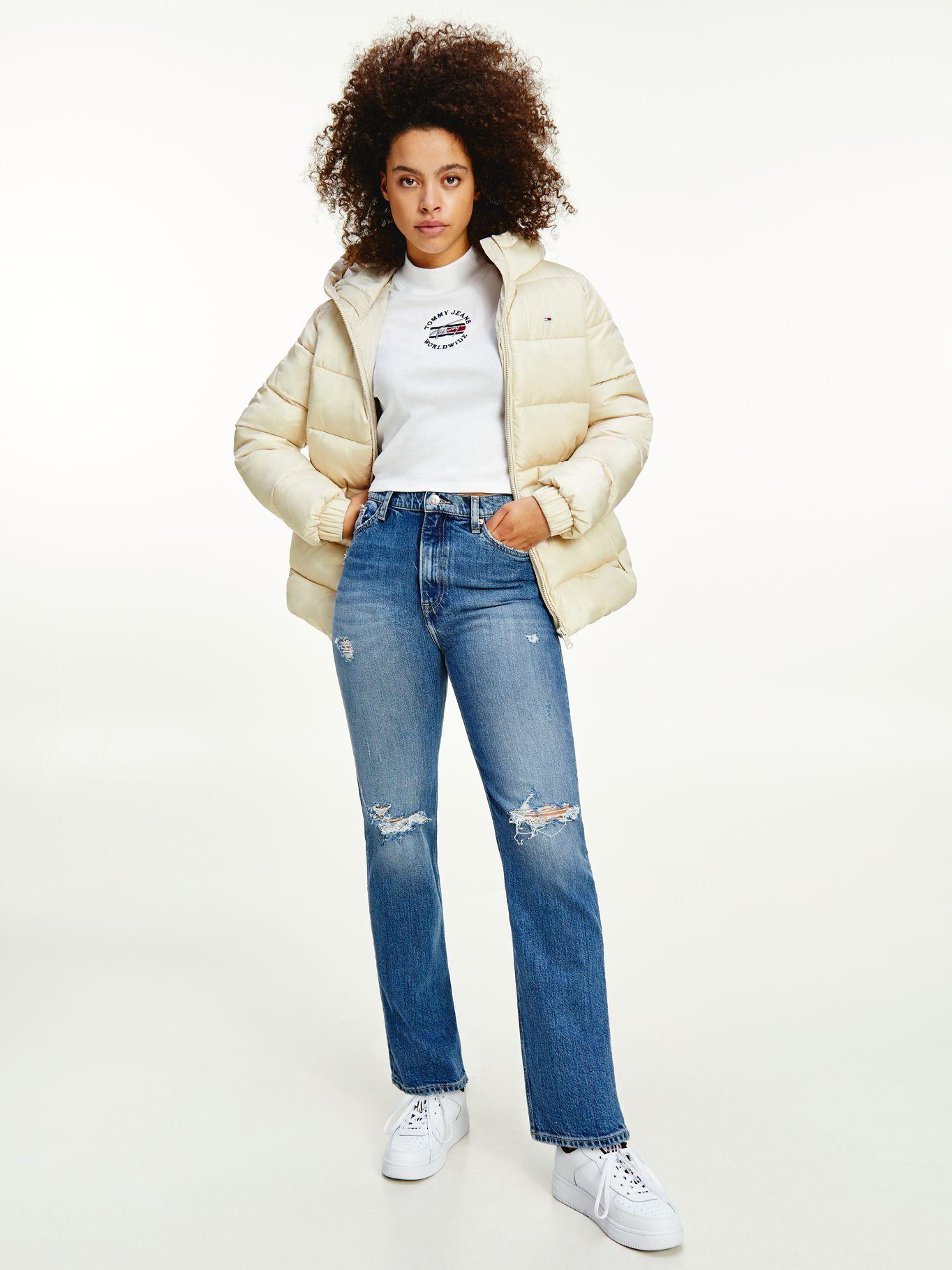 Polera Cropped Blanco Tommy Jeans F2-0