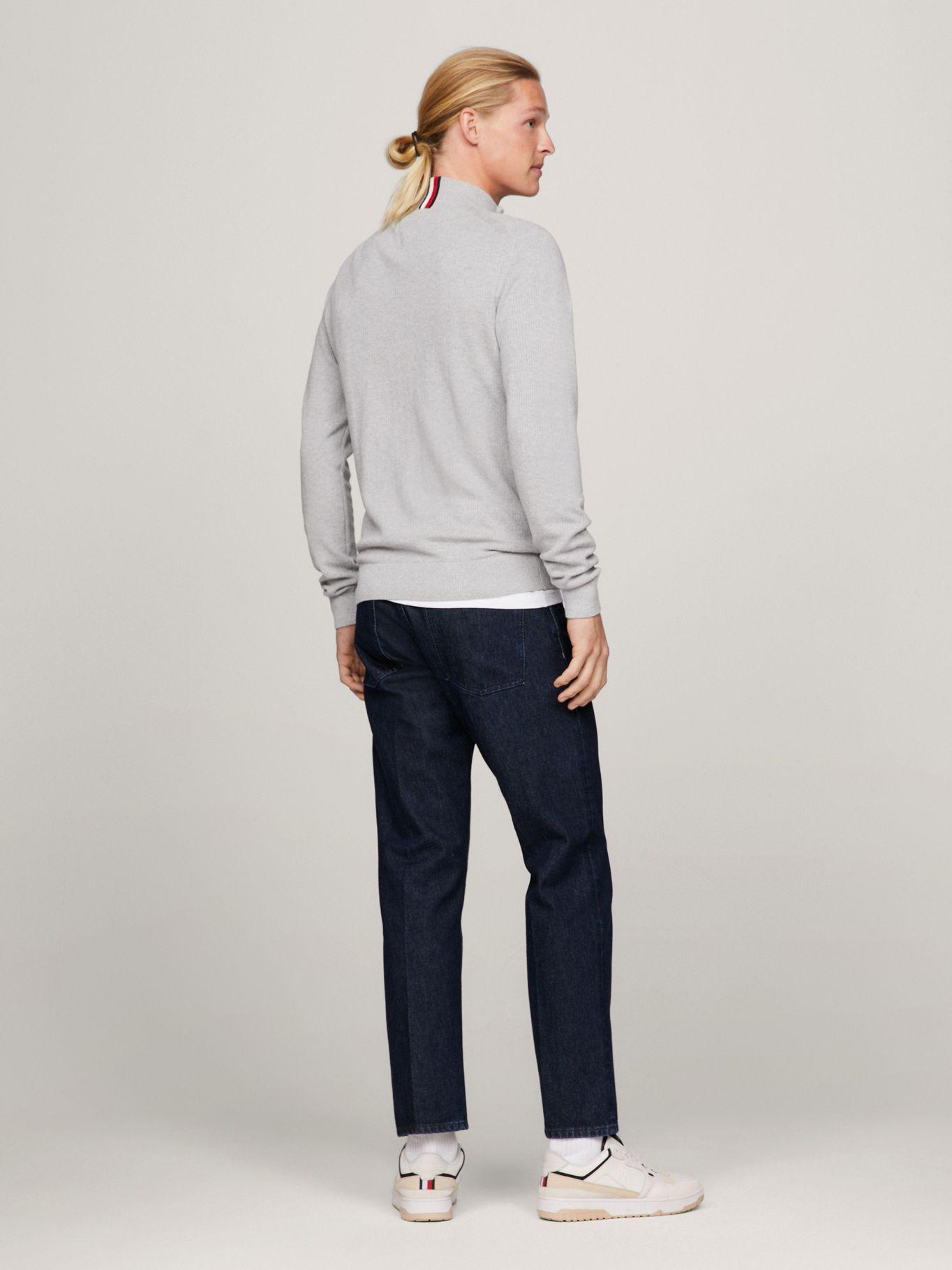 Sweater Texturizado Con Cierre Gris Tommy Hilfiger-2