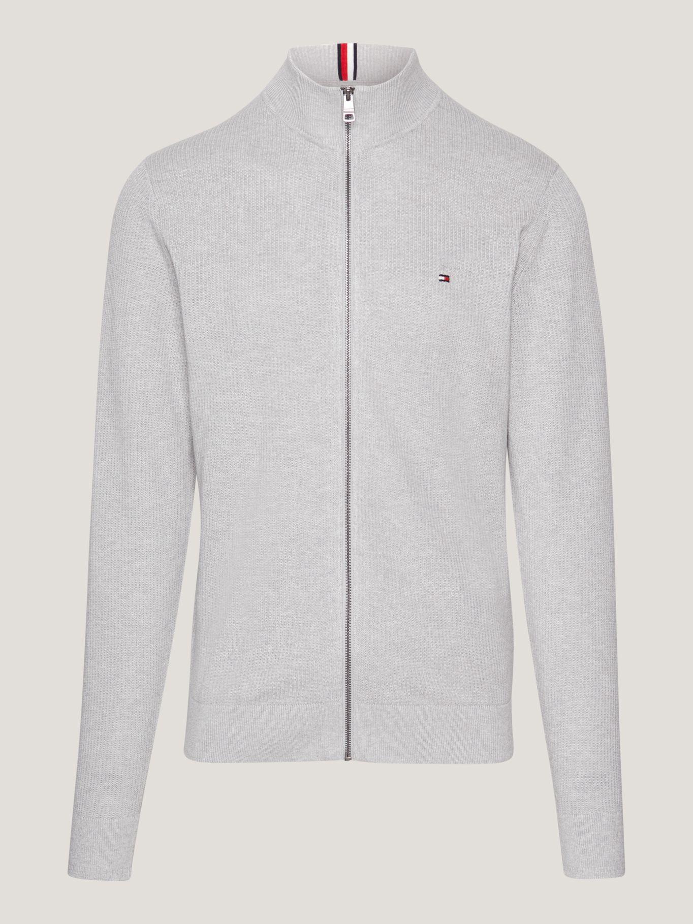 Sweater Texturizado Con Cierre Gris Tommy Hilfiger-5